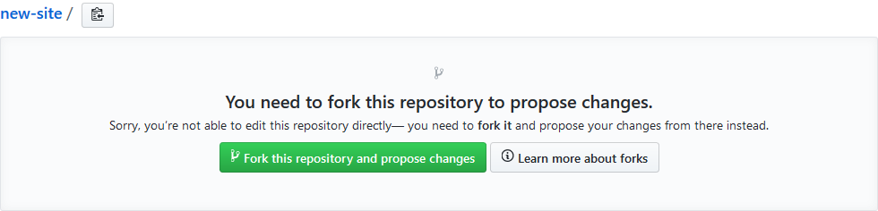 You need to fork this repository to make changes